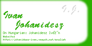 ivan johanidesz business card